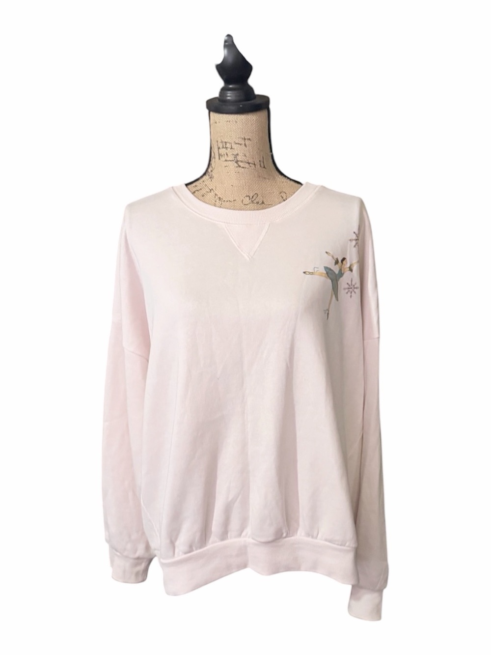 Truself Light Pink Crewneck Sweater Christmas